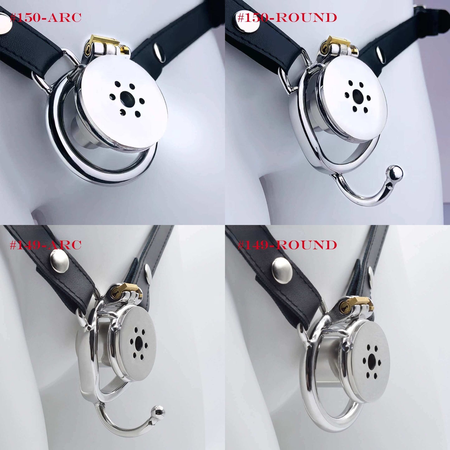 Negative Underlock Inverted Chastity Cage With Belt