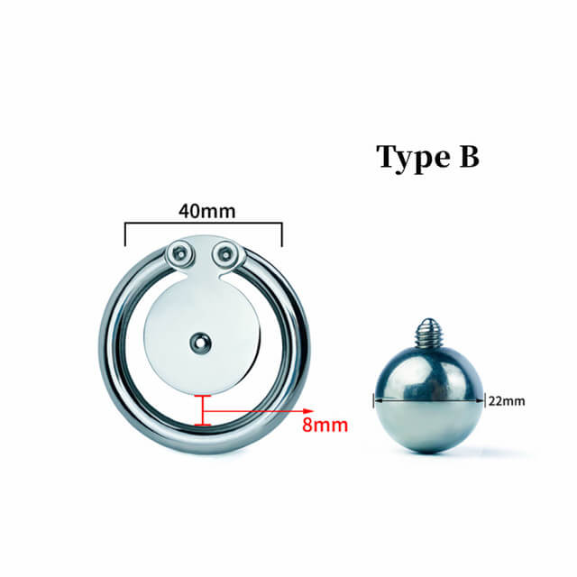 Solid Steel Ball Negative Chastity Device With Belt