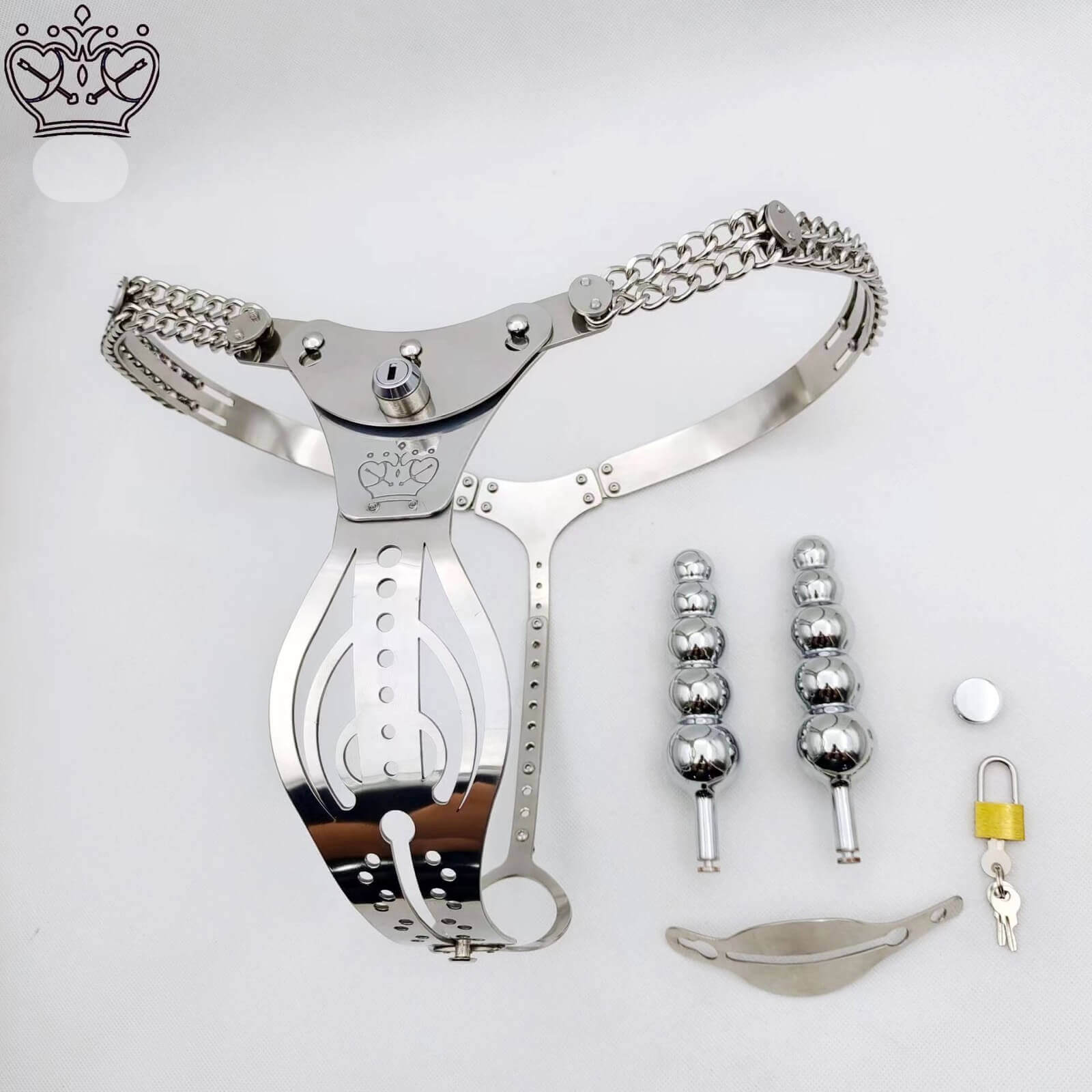 New Invisible Female Stainless Steel Chastity Belt Adjustable