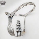 Stainless Steel 2.0 Hollowed Out Adjustable Chastity Belt For Female