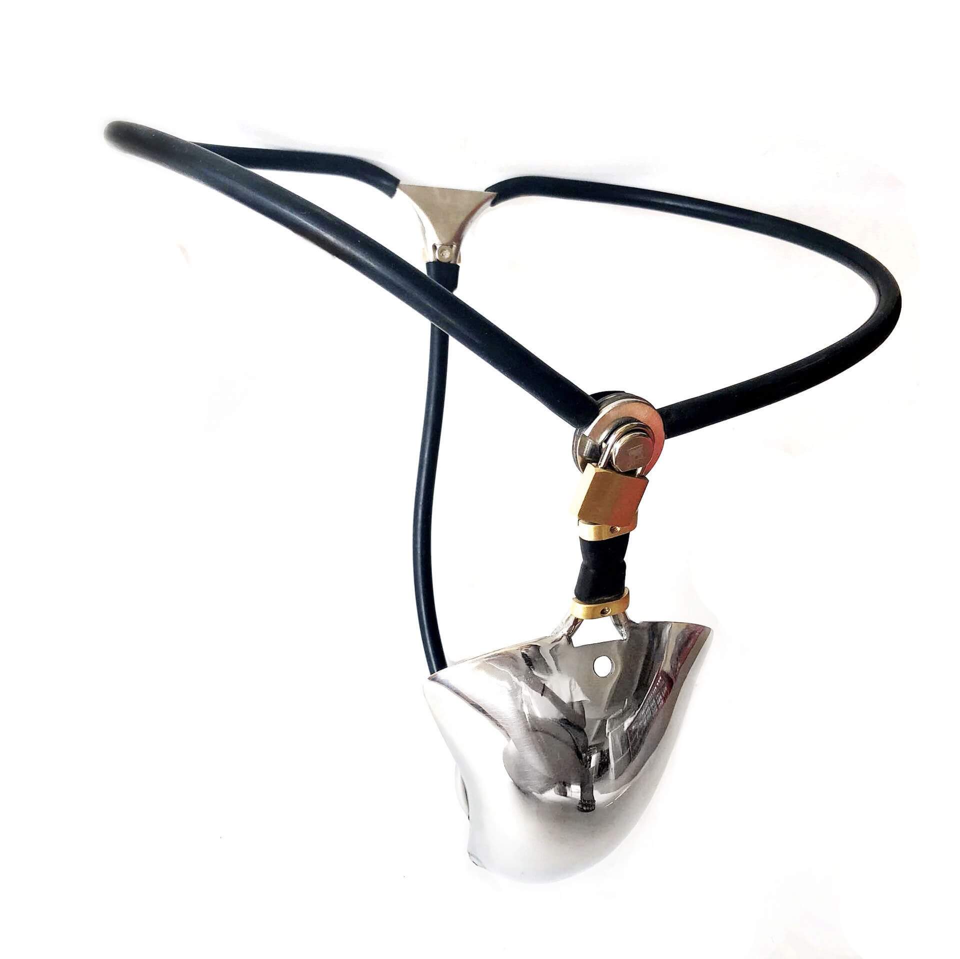 BDSM Chastity Stainless Steel Cage Belt - additional view 5