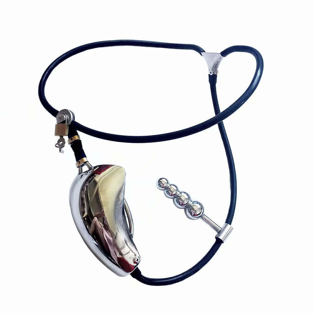 BDSM Chastity Stainless Steel Cage Belt - additional view 8
