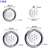 Stainless Steel Ultra Flat Chastity Cage With Belt