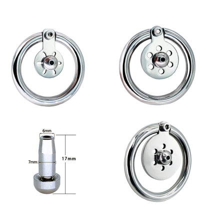Stainless Steel Ultra Flat Chastity Cage With Belt